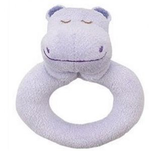 Angel Dear Ring Rattles Purple Hippo